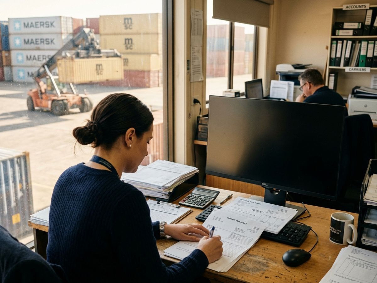 Container move and subcontractor cartage billed on screen