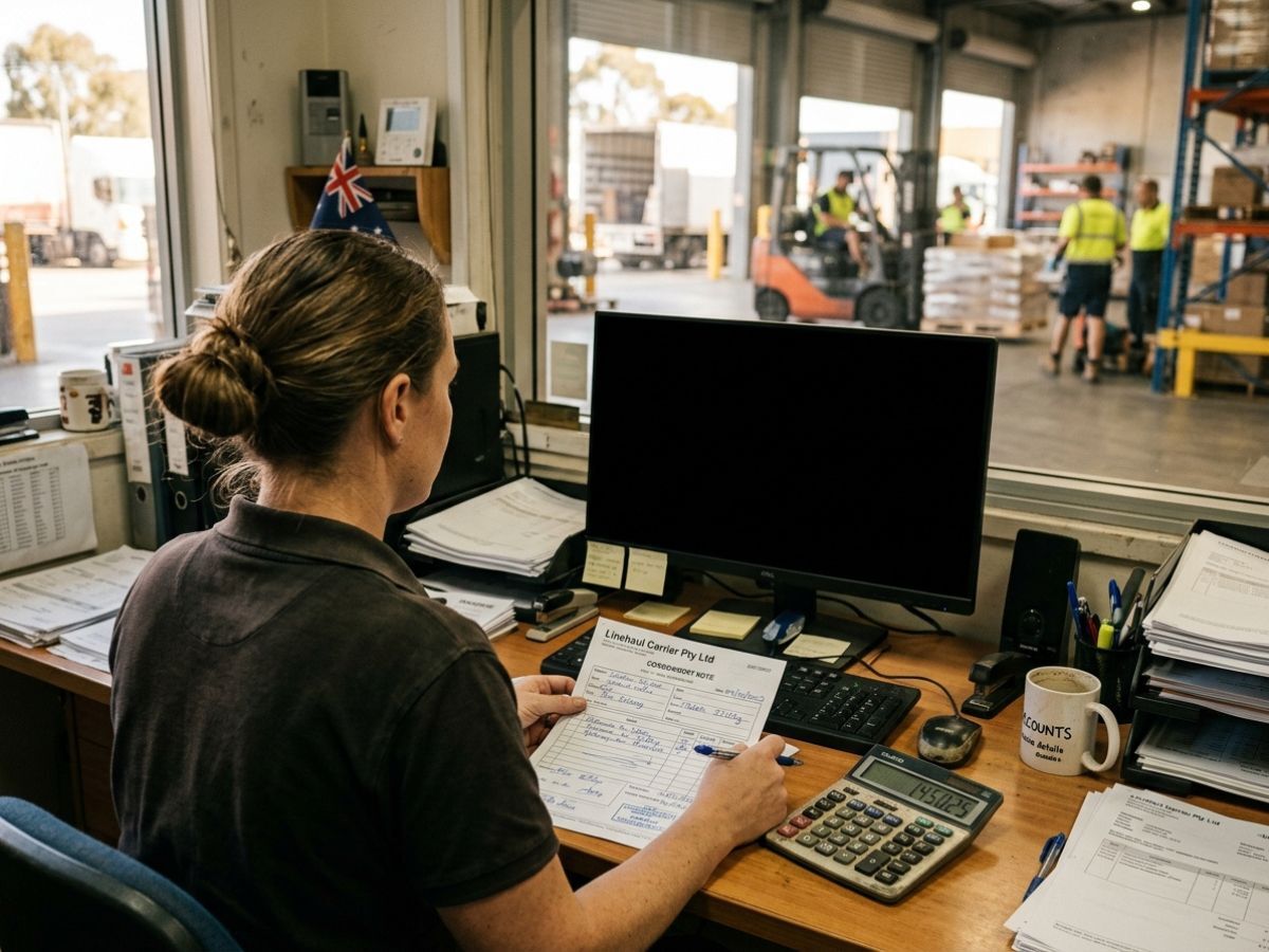 Linehaul billing and subcontractor settlement on screen